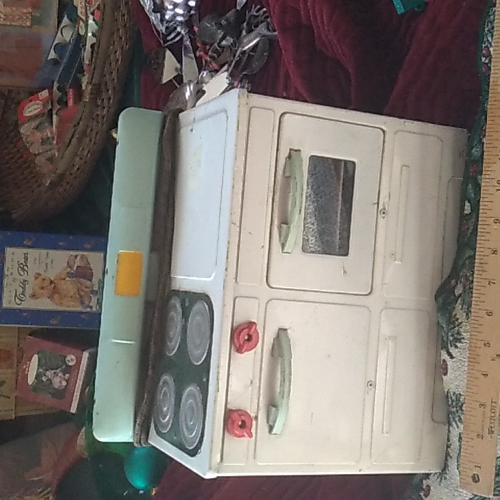 🔥Vintage Metal Childs TOY STOVE RARE EMPIRE TREASURE